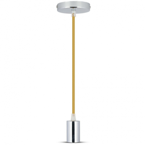 V-TAC - VT-7338 Lampa wisząca / oprawka chrom + przewód Beżowy - 3794