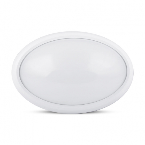 V-TAC - VT-8016 12W Plafon Owalny / IP54 / Barwa:6400K / Obudowa: Biała - 5053