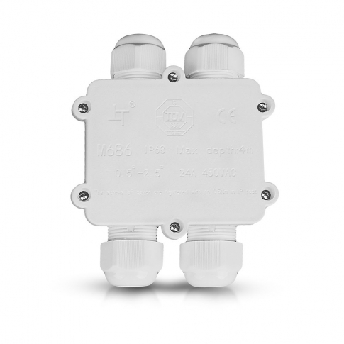 V-TAC - VT-871 Złącze kablowe hermetyczne do przewodów elektrycznych / Biały / 8-12mm / IP68 - 5983