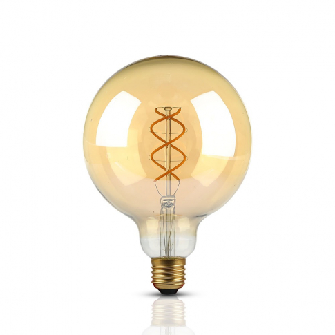 V-TAC - VT-2085 5W G125 Żarówka LED Filament Globe / Barwa:2200K / Klosz: Bursztynowy / Trzonek: E27 - 7216