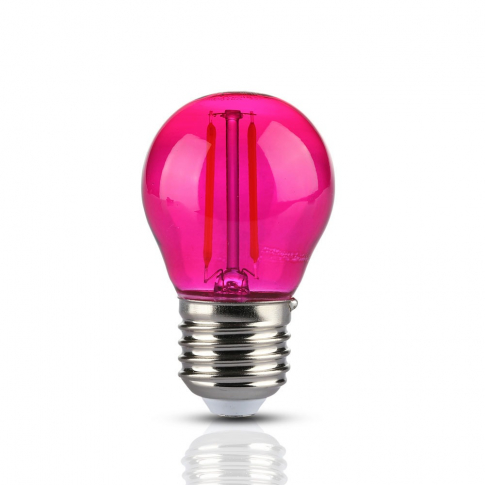 V-TAC - VT-2132 2W G45 Żarówka LED Filament / Różowy / Trzonek:E27 - 7410