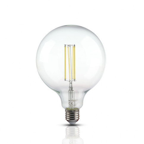 V-TAC - VT-2143 12.5W G125 Żarówka LED Filament / Klosz Transparentny / BARWA:4000K / Trzonek:E27 - 7454