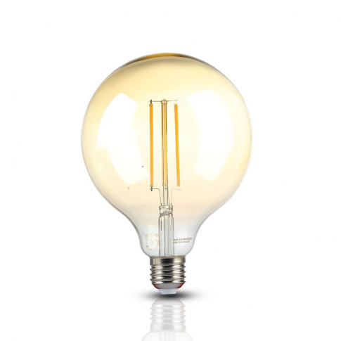 V-TAC - VT-2153 12.5W G125 Żarówka LED Filament / Klosz Bursztynowy / BARWA:2200K / Trzonek:E27 - 7456