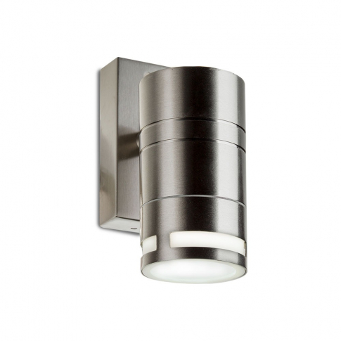 V-TAC - VT-7631 Kinkiet GLASS GU10 / Obudowa: stal szlifowana / IP44 - 7505