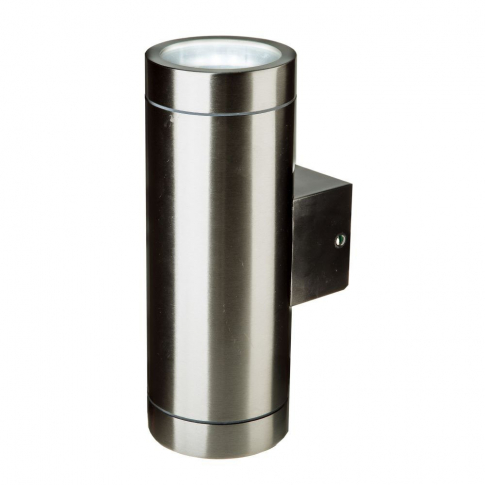 V-TAC - VT-7642 Kinkiet SLEEK dwukierunkowy 2xGU10 / Obudowa: stal szlifowana / IP44 - 7507