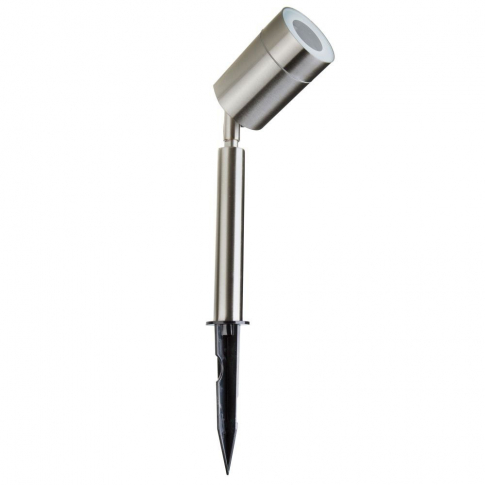 V-TAC -  Oprawa ogrodowa SPIKE GU10 / Stal szlifowana / IP44 - 7518