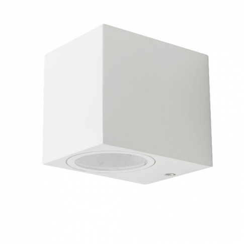 V-TAC - VT-7651 Kinkiet SLEEK GU10 / Kształt: kwadrat / Obudowa: Biała/ IP44 - 7539