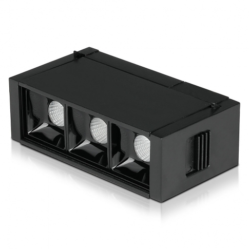 V-TAC - VT-4143 3*1W Punkt świetlny LED MAGNETIC / Barwa:4000K/ Czarny / IP20 / Zasilanie:24V  - 7961