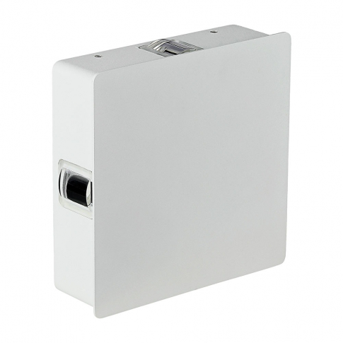V-TAC - VT-704 4W Lampa ścienna LED / Barwa:3000K / IP65 / Obudowa: Biała / Kwadratowa - 8209
