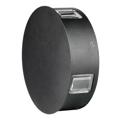 V-TAC - VT-706 4W Lampa ścienna LED / Barwa:3000K / IP65 / Obudowa: Czarna / Okrągła - 8215