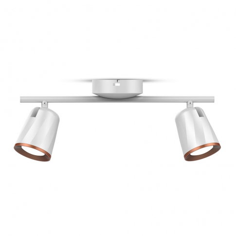 V-TAC - VT-812 12W Lampa sufitowa 2 x 6 / Barwa:3000K / Biały - Pierścień miedź - 8254