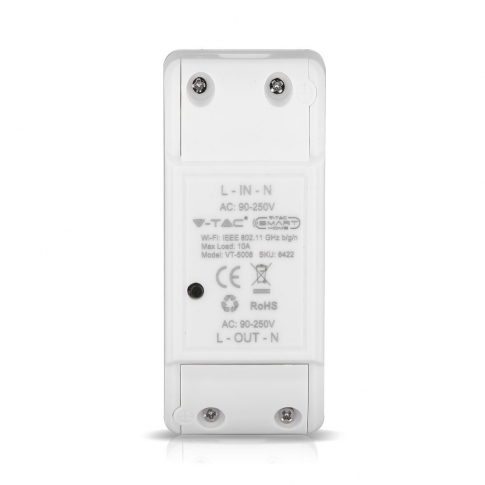 V-TAC - VT-5008 Sterownik WIFI 10A / Kompatybilne z Amazon Alexa i Google Home - 8422