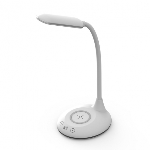 V-TAC -  5W Lampka biurkowa z ładowarką indukcyjną / Barwa: 3w1 / Biała - 8605