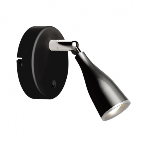 V-TAC - VT-805 4.5W  Kinkiet LED z wyłącznikiem / Barwa:4000K / Czarny - 8678