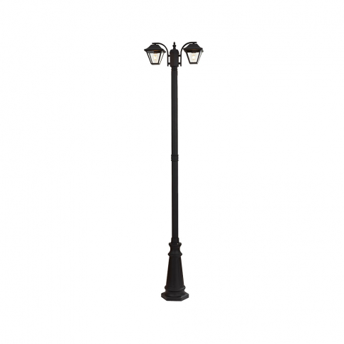 V-TAC - VT-847 Słupek ogrodowy 2320 mm / Trzonek: 2xE27 / Obudowa: Czarny mat - 8688