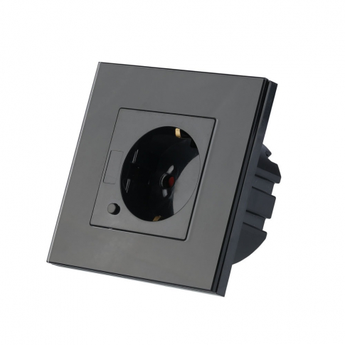 V-TAC - VT-5134 EU Gniazdo WIFI / Typ: FR / Kompatybilne z Amazon Alexa i Google Home / Czarny - 8797