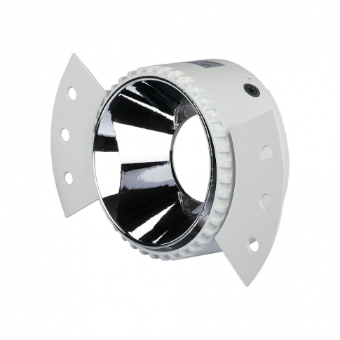 V-TAC -  Oprawa wpuszczana Spot / Trzonek:GU10 / Okrągła  / Biały FRAME+ / Chrom REFLECTOR - 8879