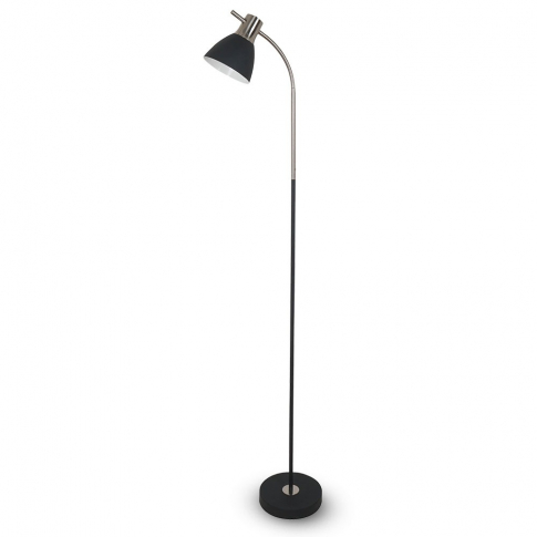 V-TAC - VT-7702 Lampa podłogowa  / Trzonek: E27 / Czarny + Chrom - 40421