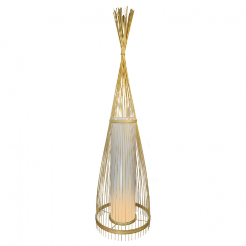 V-TAC - VT-3100 Lampa podłogowa / Klosz drewno z ratanem / Średnic: 400 / Wysokość: 1000 - 40571