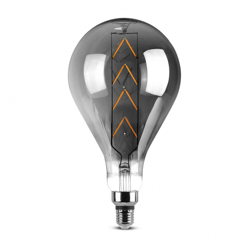 V-TAC - VT-2159 8W Żarówka dekoracyjna LED G165 / Klosz: Szary / Barwa:2200K / Trzonek:E27 - 45651