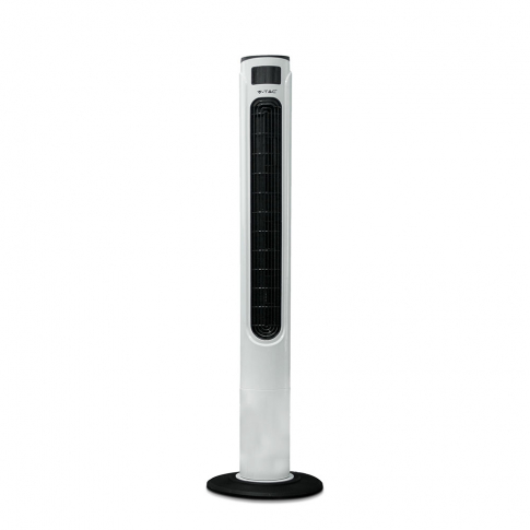 V-TAC - VT-5566 55W Wentylator wieżowy z wyświetlacze LED / Typ: FR / Kompatybilny z Alexa Amazon i Google Home - 7927