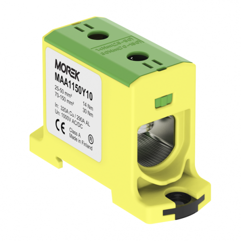 MOREK - OTL150  żółto-zielony 1xAl/Cu 25-150mm2 1000V AC/1500V DC Zacisk uniwersalny - MAA1150Y10