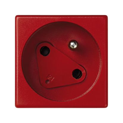 KONTAKT SIMON - Gniazdo K45 DATA z kluczem, z uziemieniem 16A/230V~; czerwony - KS02/6