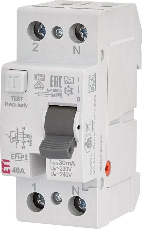 ETI - WYŁĄCZNIK RÓŻNICOWOPRĄDOWY EFI-P2 A 40/0.03 - 002061112