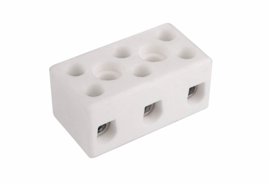 SIMET - ZŁĄCZKA GWINTOWA PORCELANOWA CPO-10A-3P 6MM2 3 TORY BIAŁY POLCELANA +MOSIĄDZ NIKLOWANY - 80014516