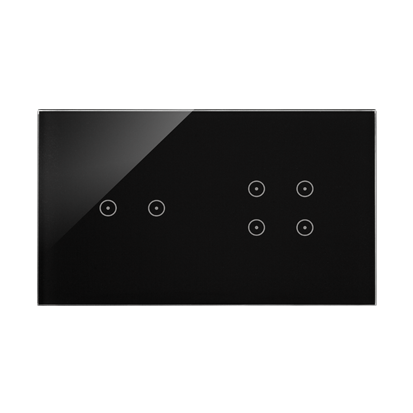 KONTAKT SIMON - Panel dotykowy S54 Touch, 2 moduły, 2 pola dotykowe poziome + 4 pola dotykowe, zastygła lawa - DSTR224/73
