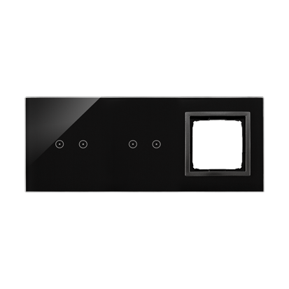KONTAKT SIMON - Panel dotykowy S54 Touch, 3 moduły, 2 pola dotykowe poziome + 2 pola dotykowe poziome + 1 otwór na osprzęt S54, zastygła lawa - DSTR3220/73