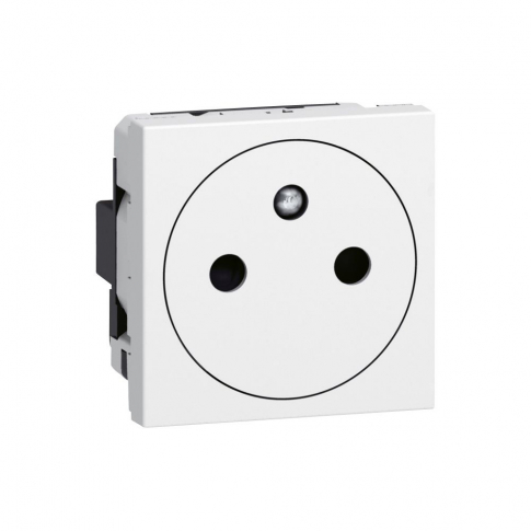LEGRAND - GNIAZDO POJEDYNCZE Z UZIEMIENIEM 2P+Z ZACISKI AUTOMATYCZNE 2 MODUŁY 16A 250V BIAŁY - 278111L
