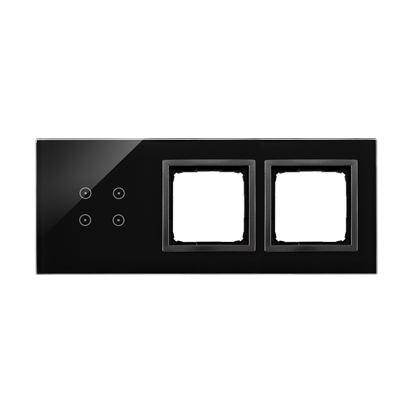 KONTAKT SIMON - Panel dotykowy S54 Touch, 3 moduły, 4 pola dotykowe + 2 otwory na osprzęty S54, zastygła lawa - DSTR3400/73