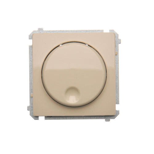 KONTAKT SIMON - Ściemniacz naciskowo-obrotowy (moduł), 20–500 W, 230V~; beż - BMS9T.01/12