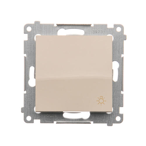 KONTAKT SIMON - Przycisk „światło” (moduł) 10AX, 250V~, szybkozłącza; kremowy - DS1.01/41