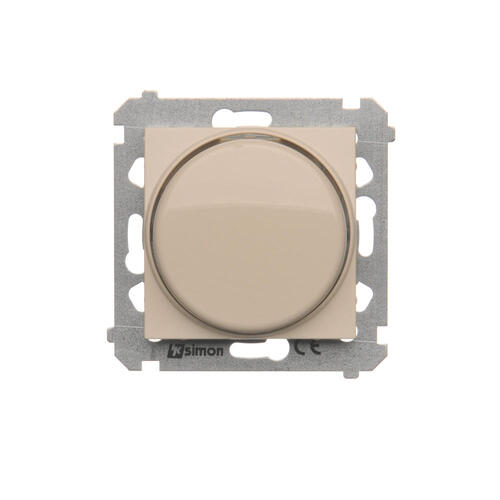 KONTAKT SIMON - Ściemniacz naciskowo-obrotowy (moduł) 20–500 W; kremowy - DS9T.01/41