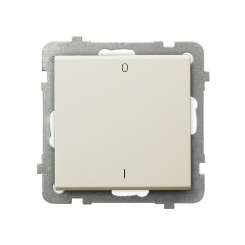 OSPEL - ŁĄCZNIK DWUBIEGUNOWY ZACISKI AUTOMATYCZNE 16AX 250V IP20 ECRU SONATA - ŁP-11R/m/27