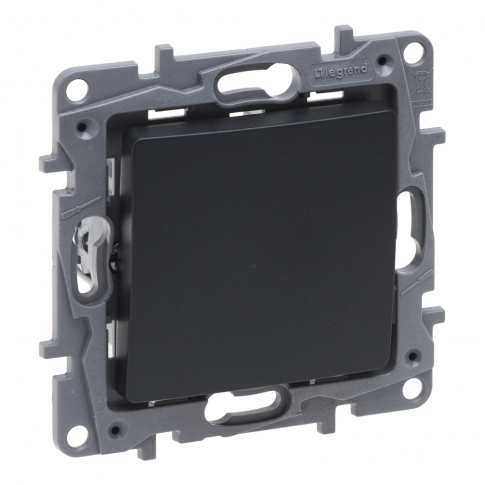 LEGRAND - ŁĄCZNIK KRZYŻOWY ZACISKI AUTOMATYCZNE 10AX 250V ANTRACYT NILOE SELECTION - 762204