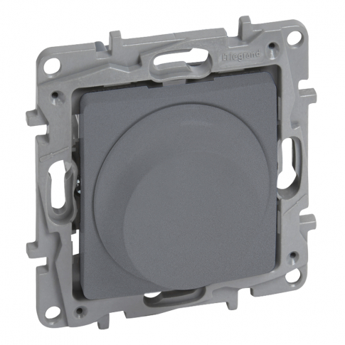 LEGRAND - NILOE SELECTION - ŚCIEMNIACZ OBROTOWY 300 W - 2 PRZEWODOWY
(DO OBCIĄŻEŃ RLC ORAZ DO LAMP LED) STAL - 762388