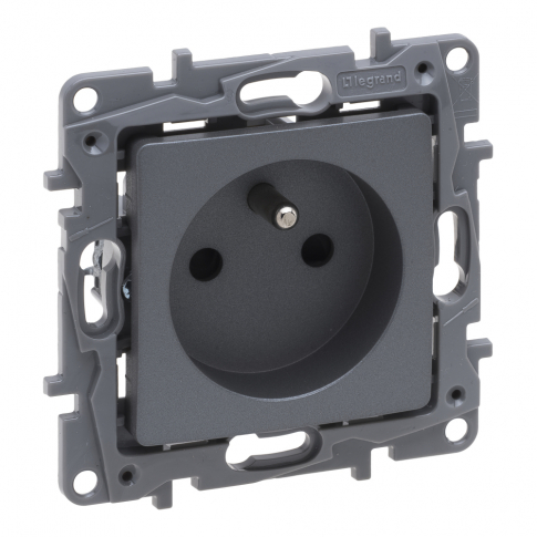 LEGRAND - NILOE SELECTION - GNIAZDO 2P+Z 16 A - 250 V~
(Z PRZESŁONĄ, ZACISKI ŚRUBOWE) STAL - 762327