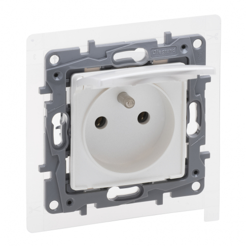 LEGRAND - GNIAZDO 2P+Z - IP44 16 A - 250 V~ - BEZ PRZESŁONY, ZACISKI ŚRUBOWE PERŁA NILOE SELECTION - 762461