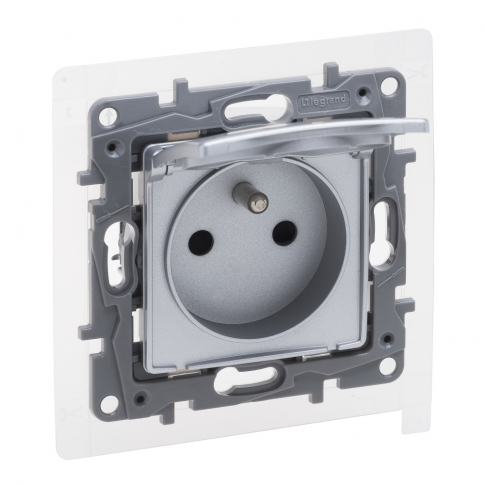 LEGRAND - NILOE SELECTION - GNIAZDO 2P+Z - IP44 16 A - 250 V~ - Z PRZESŁONĄ, ZACISKI ŚRUBOWE ALUMINIUM - 762137