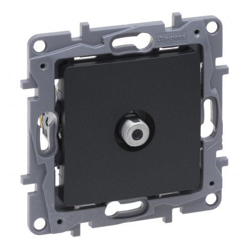 LEGRAND - GNIAZDO TV KOŃCOWE TYP F TYPU GWIAZDA 1DB ANTRACYT NILOE SELECTION - 762250