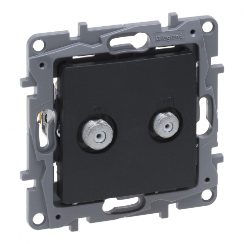 LEGRAND - GNIAZDO TV KOŃCOWE F-F TYPU GWIAZDA 1DB ANTRACYT NILOE SELECTION - 762249