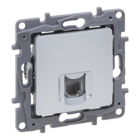 LEGRAND - NILOE SELECTION - GNIAZDO RJ 11 ALUMINIUM - 762169