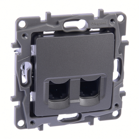 LEGRAND - NILOE SELECTION - GNIAZDO 2 X RJ 45 KAT. 6 UTP STAL - 762374