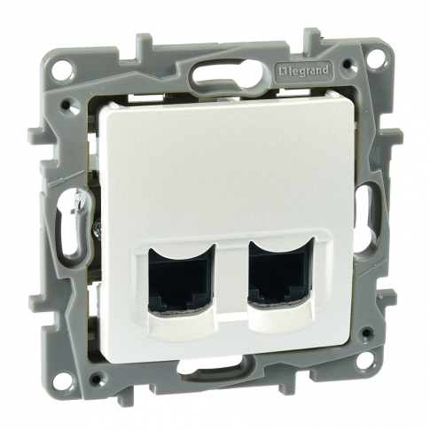 LEGRAND - NILOE SELECTION - GNIAZDO 2 X RJ 45 KAT. 6 STP PERŁA - 762476