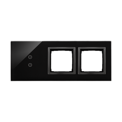 KONTAKT SIMON - Panel dotykowy S54 Touch, 3 moduły, 2 pola dotykowe pionowe + 2 otwory na osprzęty S54, zastygła lawa - DSTR3300/73
