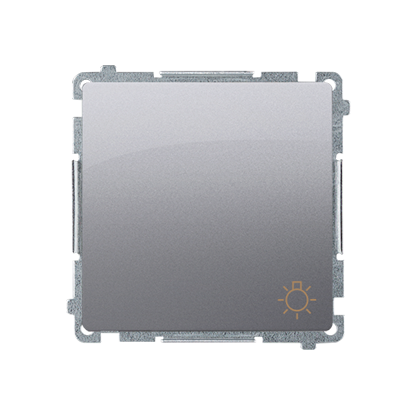 KONTAKT SIMON - Przycisk światło (moduł) 10AX, 250V~, szybkozłącza; stal inox - BMS1.01/21