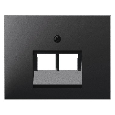 HAGER - ELEMENT CENTRALNY DO GNIAZDA PRZYŁĄCZENIOWEGO UAE PODWÓJNEGO ANTRACYT MAT LAKIEROWANY K.1 - 14097006